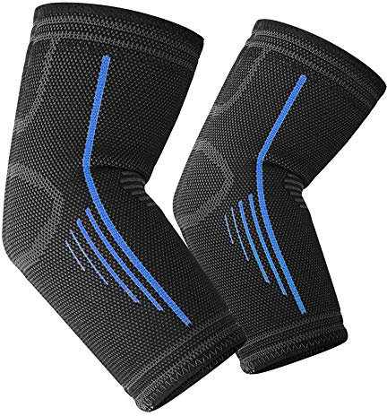 Omenluck 1 Paar Ellenbogenbandage, Basketball, Volleyball, Ellenbogenbandage, ideal bei Verstauchungen, Gelenkschmerzen, Verletzungen.
