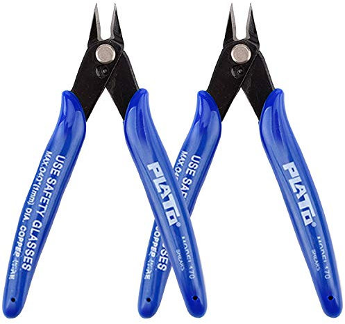 2pcs Drehmaschinen Electrical Coil Cable Side Cutters Tool, Precision Flush Cutters Cutting Pliers for DIY Coil Jewelry Plier Wire