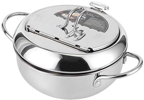 Japanischer Bratentopf, hochtemperaturbeständiger Frittiertopf, Restaurant für das Braten nach Hause(Large 24cm)