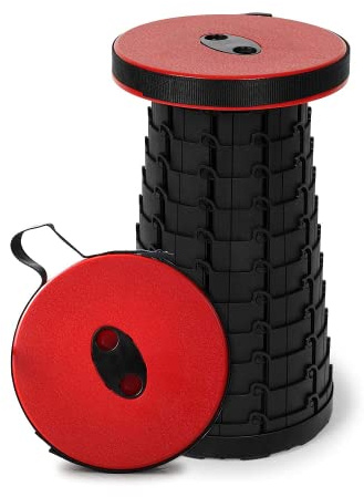 reakoo Sgabello Pieghevole Portatile, sgabello telescopico portatile aggiornato, regolabile in altezza, sgabello pieghevole da campeggio, leggero per campeggio, pesca, escursionismo, viaggi
