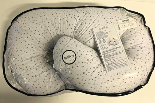 Bellochi Growing in style Stillkissen Zwillinge, Stillkissen XXL, Nursing Pillow - Schwangerschaftskissen, Stillkissen groß, Stillhörnchen Baby - Multifunktionale Zwillingsstillkissen Lui Dots