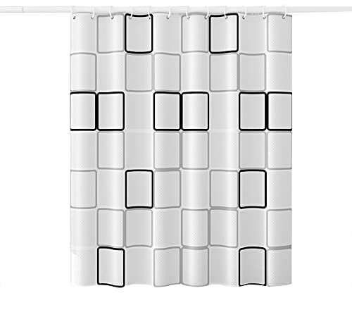 witgift Duschvorhang,Anti-Schimmel Wasserdichter Duschvorhänge, Badezimmervorhang,Badevorhang,Waschbar Badewanne Vorhang mit Duschvorhangringen,180x200cm