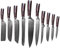 Set Coltelli da Cucina, Gustrug 10 pezzi Set Coltelli da Cucina Professionali con Manico Comodo,Realizzato in acciaio inossidabile al carbonio di alta qualità, Ideale per cucina domestica e ristorante