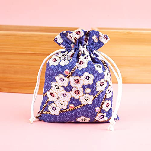 qbodp 6 Stück Duftsäckchen Säckchen,Münzbeutel,Süß Bedruckte Beutel,Kordelzug-Geschenkbeutel,Leerer Duftbeutel,Aufbewahrungsbeutel,11 cm × 14 cm