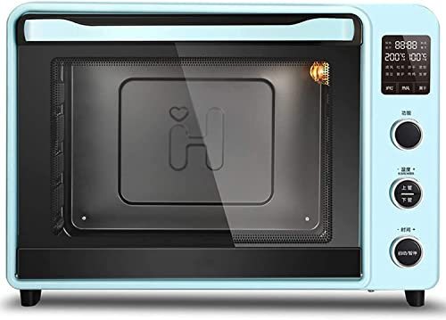 RKYRRKI Forno Elettrico Intelligente di Grande capacità, Forno a microonde da appoggio Vecchio Stile Multifunzionale Forno tostapane da appoggio a convezione Automatico da 40 Litri (Blu) (Blu) Estet