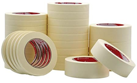 Ruban de masquage Couleur blanche 20m Single SIMPLE Ruban adhésif Crêpe Papier Compatible With peinture à l'huile Sketch dessin fournitures (Size : 20M, Color : 10mm)