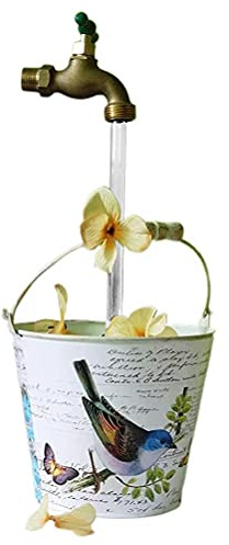 Regadera invisible de 30 cm, fuente de agua, decoración artística, grifo flotante, grifo mágico colgante, adornos de escritorio para el hogar, jardín, patio, decoración Gonetre (negro