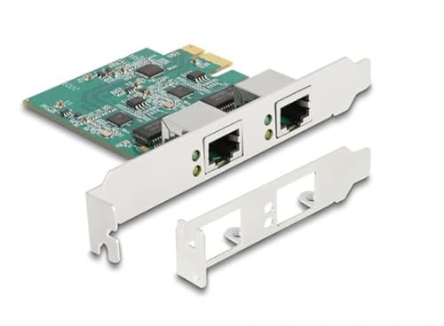 DeLOCK PCI Express x1 Karte zu 2 x RJ45 2,5 Gigabit LAN RTL8125