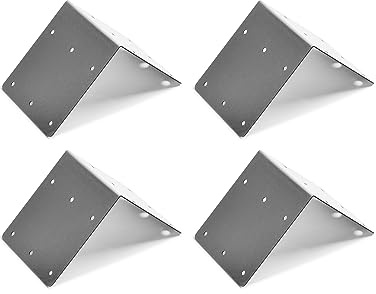 Pack of 4 SleeperFit Multi-Purpose Corner Railway Sleeper Brackets (7 Sizes Available) - DIY Repairs, Patch Jobs, Fixing, Raised Beds, Planters, Retaining Walls, Edging (170 X 390mm)