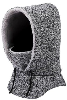 CHUYIX 2 in 1 Winddicht Schalmütze 55-60CM Winddicht Hut mit Wolle-Futter para Ski Cycling für Outdoor Winterhüte Cycling Headwear Cap Ohrschutz Nackenwärmer Winddicht Hut Schal für Frauen Männer