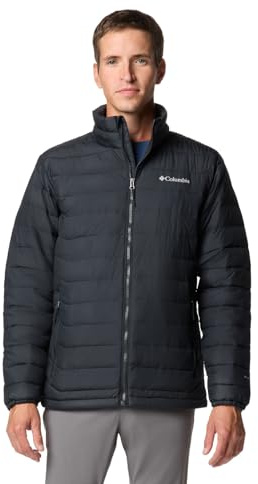 Columbia Mens Powder Lite II Insulated Puffer Jacket, Black, Medium