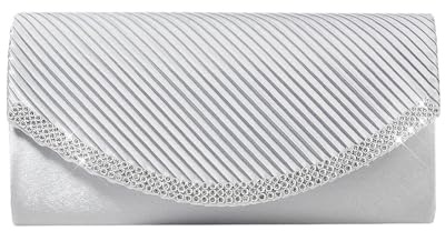RPAEOY Clutch Bags for Women Sparkly Rhinestone Diamante Satin Evening Bag Detachable Chain Strap Handbag Wedding Engagement Cocktail Party Banquet Date Prom Formal Dress Ladies