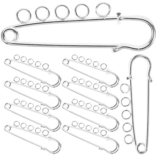 STOBOK 10stücke Metall Sicherheitsnadeln Broschen Klammern Für Schmuck DIY Handwerk Näharbeiten