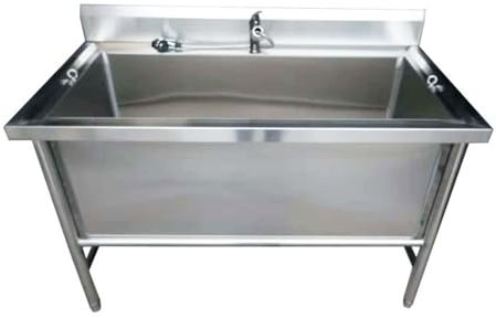 Haustier Hund Badestation, Professionelle Hund Badewanne, Edelstahl Hund Pflege Badewanne, Waschen Dusche Waschbecken, Hund Pflege Badewanne StationMit Wasserhahn, Hund Badewanne(100cm/39.4in)