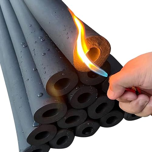 YHDZWY Pipe Insulation Foam Tube Frost Protection Foam Tubing For AC Unit, Padding Tube ID 6mm ～ 110mm For Outdoor Factory Piping Scaffold Protection Foam (Size : ID48mm x T20mm x L1.8m)