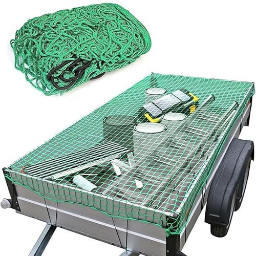 Polyethylene Cargo Net Luggage Netting (hook x 15) Mesh Truck Pickup Boat Nets for Secure Loads Truck Bed Cargo Net Trailer Net Cover Safety Net (2x3m)