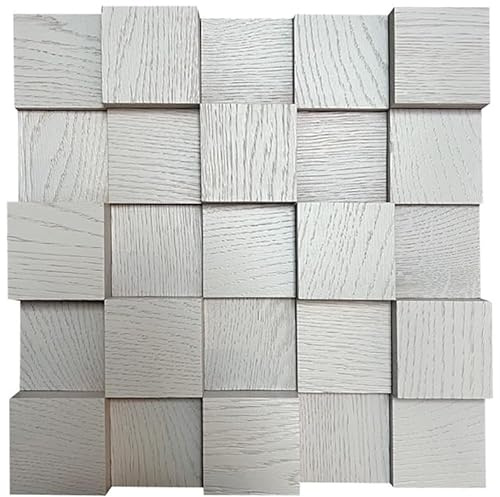 IG Acoustics Diffuseur acoustique 2D 500-30 x 30 cm - Diffuseur acoustique - Panneau mural en bois - Panneau acoustique (blanc)