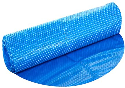 Pondlife Solarfolie blau rund, 120µ, Ø2,44m, Noppenfolie Poolabdeckung zuschneidbar, Poolheizung Wärmeplane