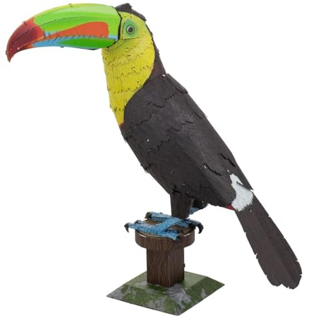 Metal Earth 3D Metallbausatz Regenbogentukan Fischertukan ab 14 Jahre | Präzise lasergeschnittene Metallteile zum Zusammenstecken ohne Klebstoff. Detailreiche Modelle mit bebilderter Bauanleitung