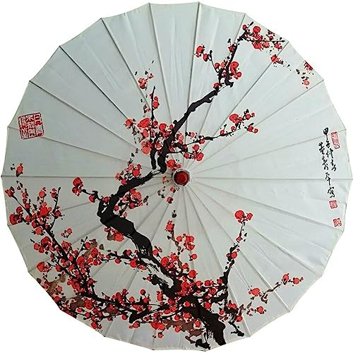 Stakee Pañuelo de seda japonés clásico paraguas arte papel aceite pintado chino tradicional paraguas de baile cosplay foto accesorios