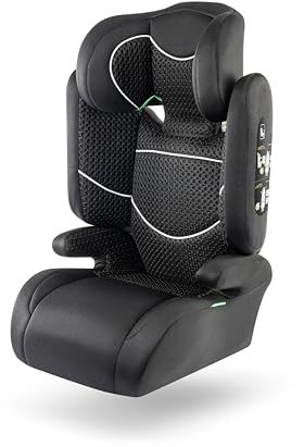 b bellelli - MICHELANGELO² AIR, Seggiolino Auto i-Size, Seggiolino Universale per Bambini 100-150 cm (15-36 kg), Pieghevole e Regolabile in Altezza, Colore Nero, 3,5-12 Anni