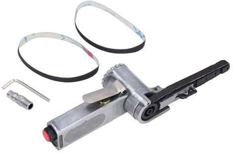 Levigatrice a nastro ad aria Kit smerigliatrice per lucidatura con ingresso da 1/4 pollici per utensile pneumatico per lavorazione dei metalli 10 mm