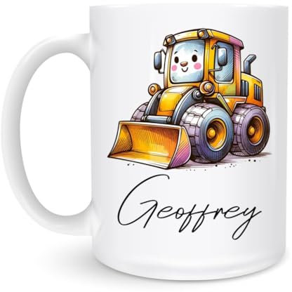 Tazze Da Caffè Moderne In Ceramica Bulldozer Tazza Personalizzata Riutilizzabile Tazza Da Tè Latte Thè Mug 330Ml