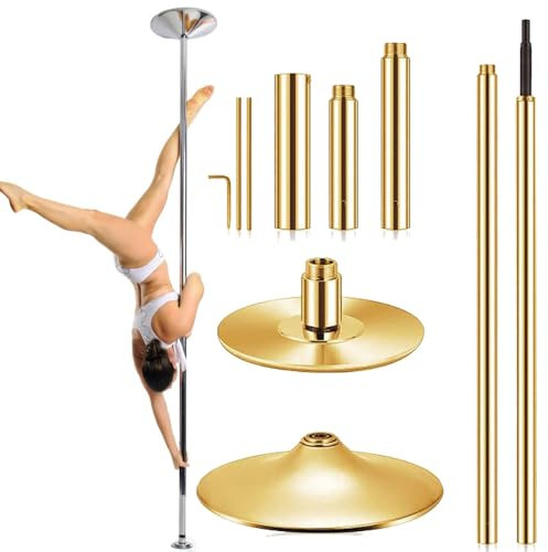 YANGYMM Professionelle Tanzstange 45Mm, statische Tanzstange, für den Heimgebrauch, abnehmbare und verstellbare tragbare Fitness-Stange, geeignet für Anfänger und Profis - Dance Pole