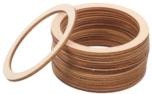 NUOBESTY 50stücke Holzkreise Ausgebaggert Für Scrapbooking-verzierungen Diy-basteldekor Runde Holzstücke Mini-holzscheiben Dekorationszubehör