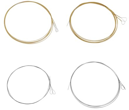SG Store 2 Juegos de Cuerdas de Mandolina (.010-.034) con Extremo de Bucle M101 Longitud de Cuerda 29,5 Pulgadas Acero Inoxidable Chapado en Bronce Plata Y Oro