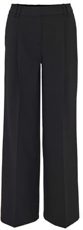 OPUS Damen City Pants | Wide Leg Pants Mariena mit Komfortbund Black, 42