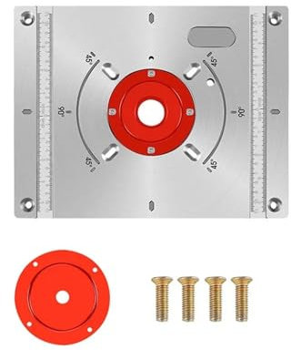 GSCLZ Fresadora eléctrica de Madera, Mesa guía con Placa abatible, enrutador de Aluminio, Placa de inserción de Mesa for Banco de Trabajo de carpintería