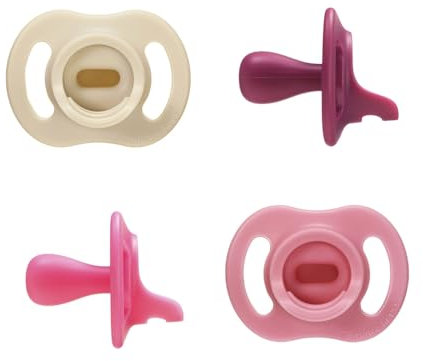 Tommee Tippee Ultra-Light StayPut Dummy, 6-18m, 4-Pack, One-Piece Silicone Soother