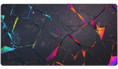 Gaming Mauspad XXL,700 x 300 x 3mm Mousepad Verlängertes Groß Mauspad Schreibtischauflage,Genähte Kanten rutschfeste Gummibasis,Verbessert Präzision Geschwindigkeit Home Office Schwarze Farbe L-2291