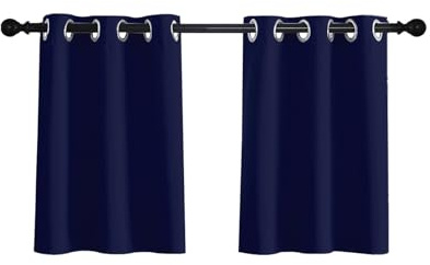 Rideaux Courts Rideaux occultants for fenêtre de cuisine, rideau court à isolation thermique for chambre à coucher, salon, décoration d'intérieur, œillets, petits rideaux Rideau A Pattes Pour Cuisine(