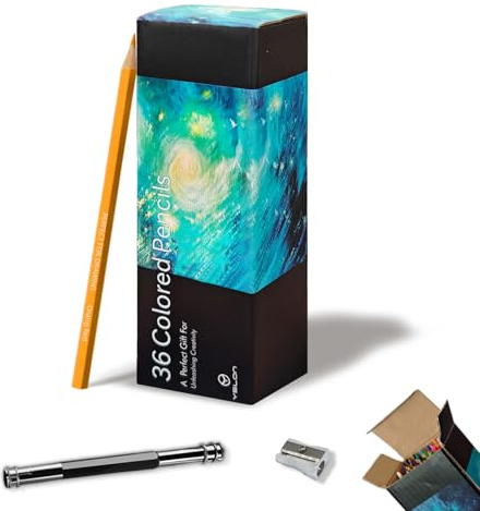 YSLON 36-Color Colouring Pencils Professional Coloured Pencils Colored Drawing Pencil Colour Pencil for Adults and Artists