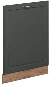 Vicco Façade de Lave-Vaisselle Fame-Line, Vert Or Campagne, 60cm | Façade en MDF · Sans plan de travail · Adapté à la façade de cuisine · Poignées en métal · Intégration facile