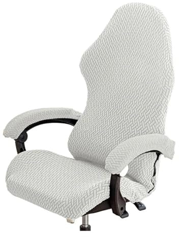 QWWQYDY Funda para Silla Gaming Funda de Tela Gruesa for Silla, Funda elástica Gruesa for Silla de Juegos con Cierre de Cremallera, sillón Resistente al Desgaste for Ordenador(Silver Gray)