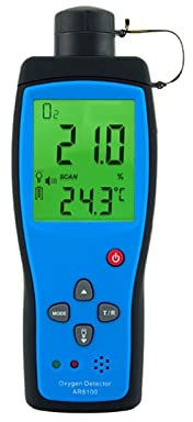 Detector de Gas Detectores de oxígeno Probador Profesional Sensor Inteligente AR8100 Medidor de O2 de precisión de Mano Probador Digital Envío con batería