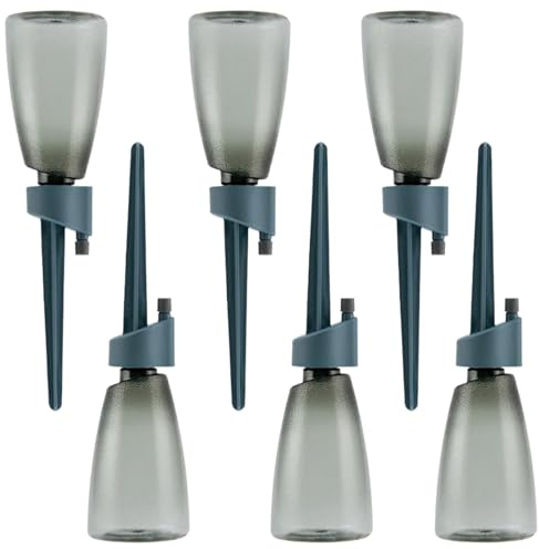 Gazocua Bewässerungsspitzen Für Zimmerpflanzen,Automatische Bewässerung Set,Bewässerungssystem Für Topfpflanzen,6 Stück Pflanzenbewässerungsgeräte Mit Flasche,Für Töpfe Zuhause Und Urlaub Im Freien