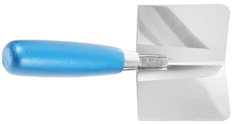 SHINEOFI Truelle en Acier Inoxydable pour Maçonnerie Outil Ergonomique, Spatule Angle 90 Degrés pour Lisser et Réparer les Coins Muraux