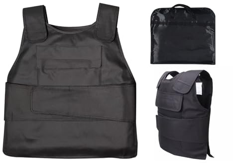 Pro Stab Protection Vest, with 54 Tungsten Steel Plates, Fish-Scale Oxford Cloth, Front & Back Coverage, One-Size, Comfortable & Professional Security Gear