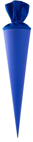 Adina Bastelschultüte Schultüten - Rohling 70cm rund mit Filzverschluss Stabiler Karton blau
