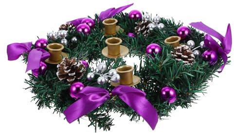 VALICLUD Aro de Candelabro para Navidad Portavelas de Adviento de Soporte para Velas de Pino Decoración Navideña para Centros de Mesa