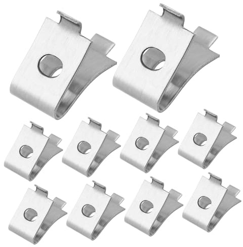 VALICLUD 10 Stück Teiliges Edelstahl Regalbodenträger Rostfreie Fachbodenträger mit Bohrlöchern Stabile Einlegebodenhalter für Glas Holzböden Einsetzbar Langlebig und Korrosionsbeständig