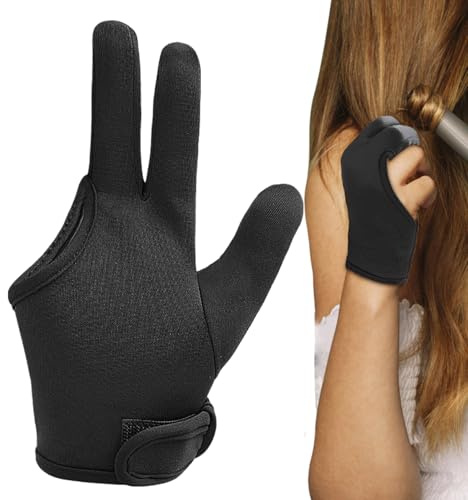 Hitzebeständige Fäustlinge Mit 3 Fingern - 20 cm Elastische Schutzhandschuhe, Komfortabler Flexibler Stoff, Durable Waschbares Design | Haarstylingwerkzeuge Für Lockenstab Dampfbügeleisen Haarglätter