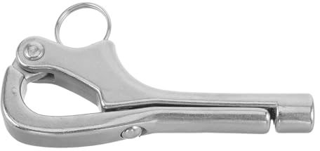 BESPORTBLE Stainless Steel Quick Release Snap Hook Carabiner 8Mm Self-Locking Shackle for Marine Rope Boat Anchor Kayak Sailing and Fishing Rigging