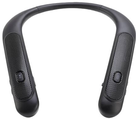 ZASCHMOY Altoparlante con Archetto da Collo Suono Stereo 3D Wireless Microfono Incorporato Altoparlante Sportivo Ricaricabile a Bassa Latenza con 12 Ore di Riproduzione per TV da Gioco