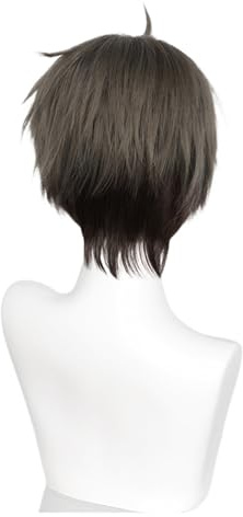 Gladiaond 1pc Volleyball Anime Kurze Grau Cosplay Perücke for Männer Jungen Hitzebeständige Synthetische Haar Party