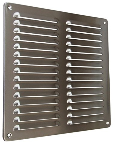 Lüftungsgitter LG-3030 L Edelstahl V2A Zuluft Abluftgitter 300 x 300mm Lamellengitter